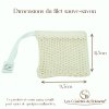 Lot de 2 Filets savon en Coton bio GOTS. 9.5*11.5cm