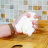 Fleur de douche extra douce en micro éponge OEKO-TEX bambou écru