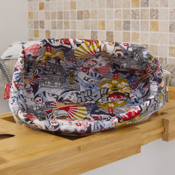 Trousse en velours cotelé écru intérieur Manga C de B Les cousettes de Bobinette