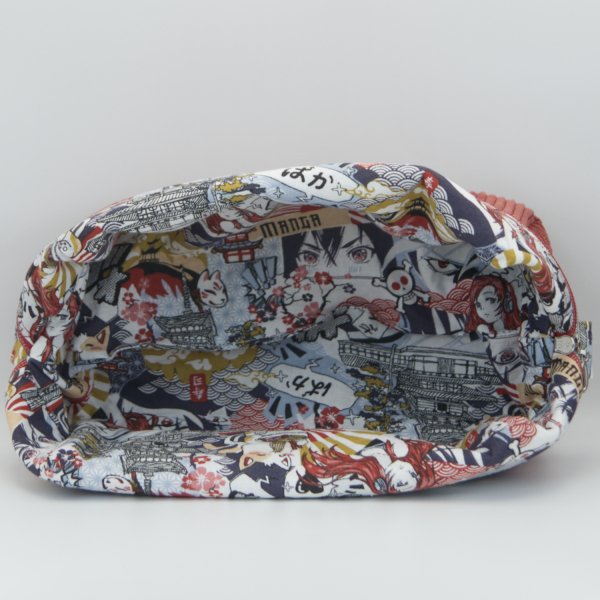 Trousse en velours cotelé bordeaux intérieur Manga C de B Les cousettes de Bobinette