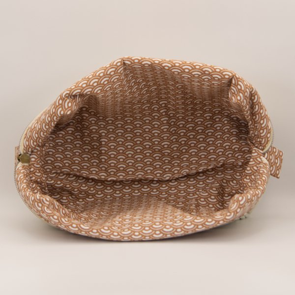 Trousse en velours cotelé écru intérieur Saijo C de B Les cousettes de Bobinette