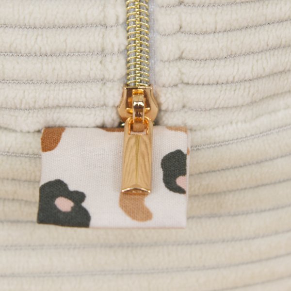 Trousse en velours cotelé écru intérieur Fauve C de B Les cousettes de Bobinette