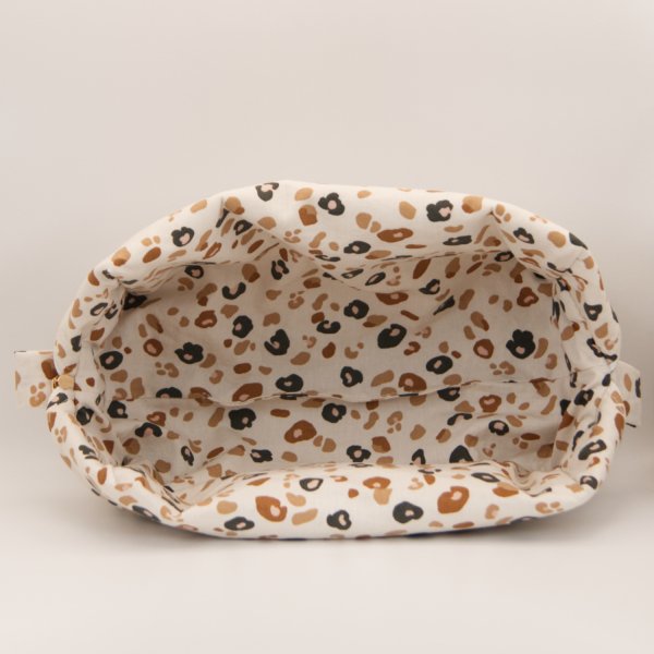 Trousse en velours cotelé écru intérieur Fauve C de B Les cousettes de Bobinette