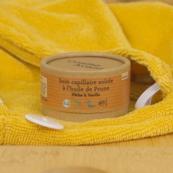 Soin capillaire solide à l'huile de Prune Comme Avant chez Les cousettes de Bobinette