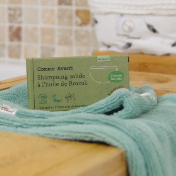 Shampoing naturel solide à l'huile de brocoli Comme Avant chez Les cousettes de Bobinette
