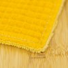 Lingettes démaquillantes lavables double face Jaune curcuma – Éponge bambou & nid d’abeille
