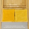 Lingettes démaquillantes lavables double face Jaune curcuma – Éponge bambou & nid d’abeille