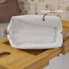 Trousse de toilette imperméable Cappuccino – Nid d’abeille – Format 20x10x10 cm – Femme & Homme – Fait main France