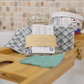 Lingettes démaquillantes lavables vert menthe – Made in France