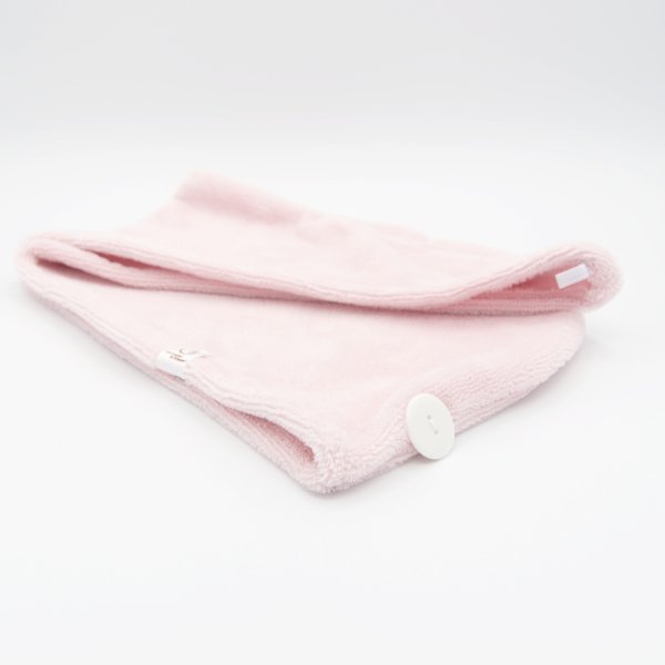 Serviette cheveux en bambou rose OEKO-TEX | Les cousettes de Bobinette