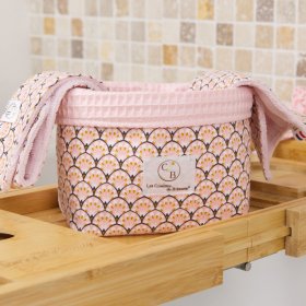 Grand panier rose Paon