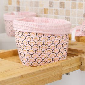 Grand panier Rose Paon C de B Les cousettes de Bobinette