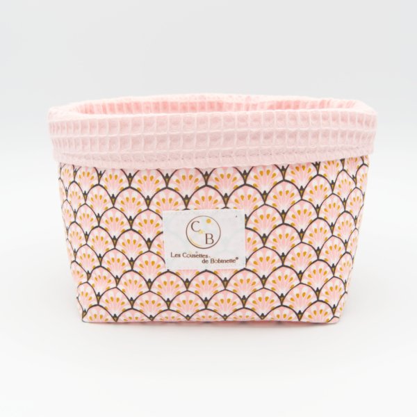 Grand panier Rose Paon C de B Les cousettes de Bobinette
