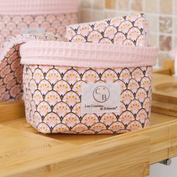 Petit panier rose paon