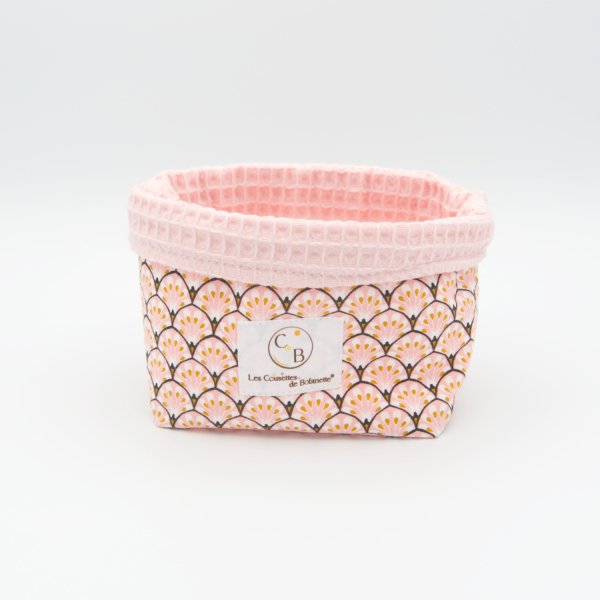 Petit panier Rose Paon C de B Les cousettes de Bobinette