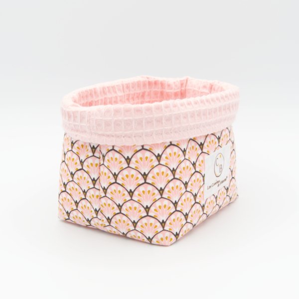 Petit panier Rose Paon C de B Les cousettes de Bobinette