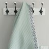 Sortie de bain suspendue vert menthe éventails