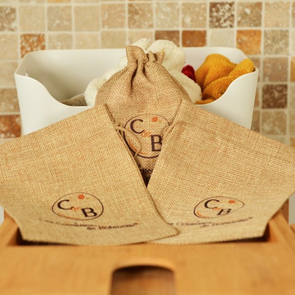 Lot de 2 Fleurs de douche extra douce en micro éponge bambou Blanc Cappuccino