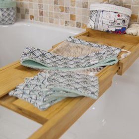 Ensemble de 7 lingettes démaquillantes, bandeau make-up et filet de lavage