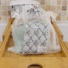 Ensemble de 7 lingettes démaquillantes, bandeau make-up et filet de lavage