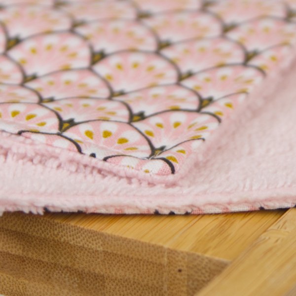 Lingettes démaquillantes lavables rose – Cotons réutilisables Made in France