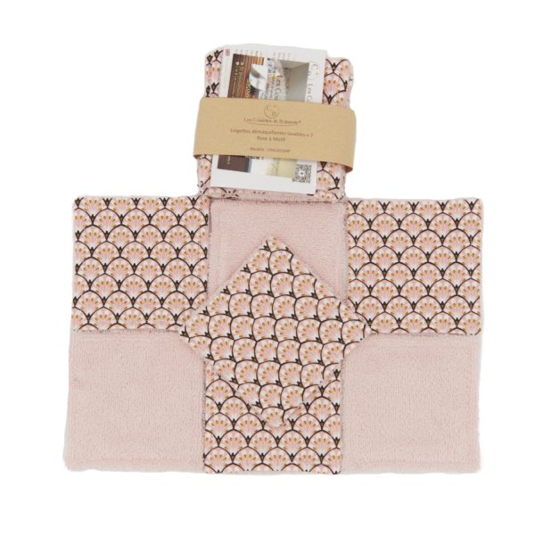 Lingettes démaquillantes lavables rose – Cotons réutilisables Made in France