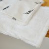 Lot de 7 lingettes démaquillantes lavables Blanc Plumes Coton et micro éponge Bambou OEKO-TEX