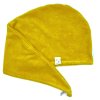 Serviette cheveux jaune curcuma