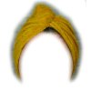 Serviette cheveux jaune curcuma