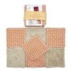 Lingettes démaquillantes lavables Cappuccino Saijo en coton et micro-éponge bambou OEKO-TEX. 10cm de côté