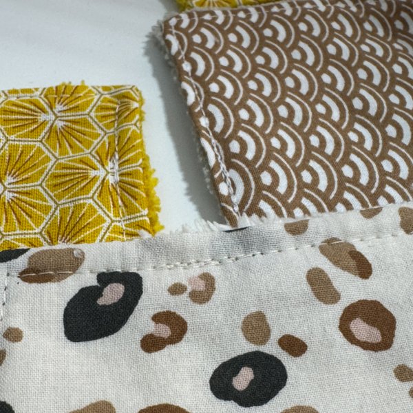 Lingettes démaquillantes lavables les rescapées de la production Coton et micro éponge Bambou OEKO-TEX