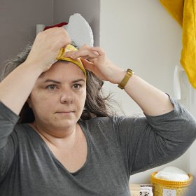 Ensemble de 7 lingettes démaquillantes, bandeau make-up et filet de lavage