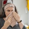 Serviette visage skincare en coton et éponge bambou
