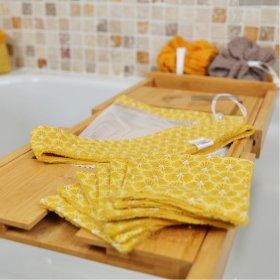 Ensemble de 7 lingettes démaquillantes, bandeau make-up et filet de lavage