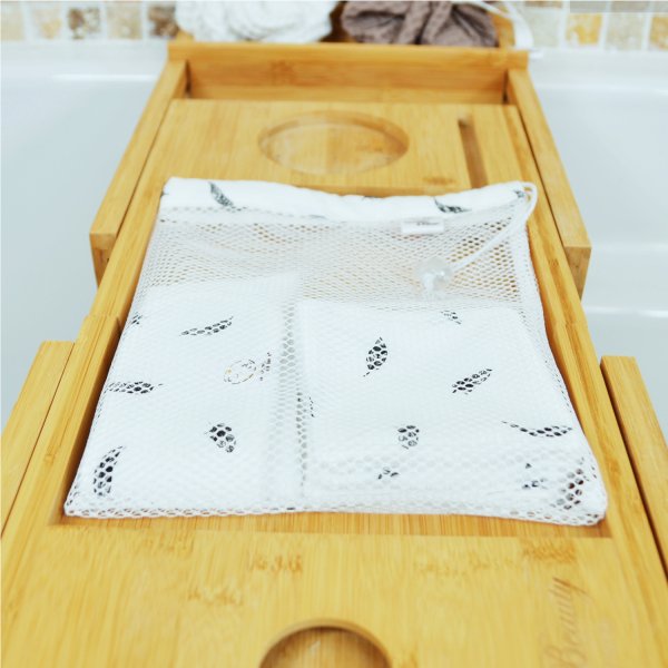 Ensemble de 7 lingettes démaquillantes, bandeau make-up et filet de lavage