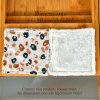 Lingettes démaquillantes lavables en coton et micro-éponge bambou OEKO-TEX écru fauve. +/-10cm de côté.