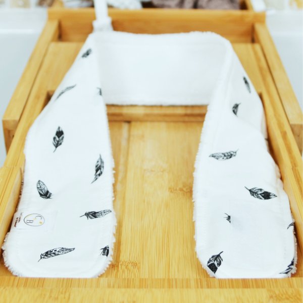 Ensemble de 7 lingettes démaquillantes, bandeau make-up et filet de lavage