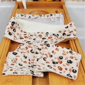 Ensemble de 7 lingettes démaquillantes, bandeau make-up et filet de lavage