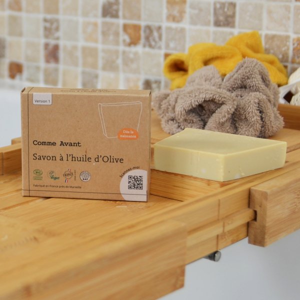 Savon naturel à l'huile d'olive Comme Avant chez Les cousettes de Bobinette
