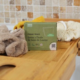 Savon naturel à l'huile de baies de laurier Comme Avant chez Les cousettes de Bobinette