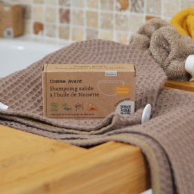 Shampoing naturel à l'huile de noisette Comme Avant chez Les cousettes de Bobinette