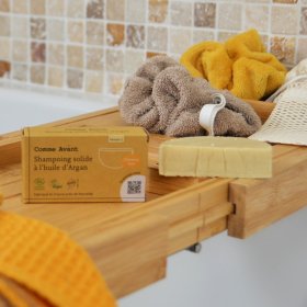 Shampoing naturel solide à l'huile d'argan Comme Avant chez Les cousettes de Bobinette