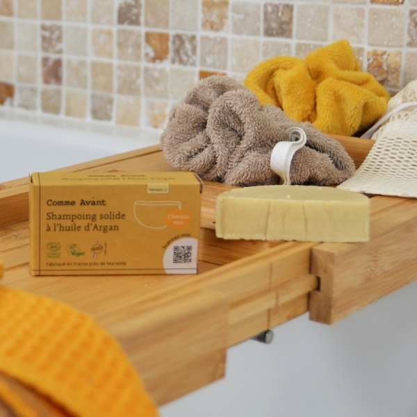 Shampoing naturel solide à l'huile d'argan Comme Avant chez Les cousettes de Bobinette