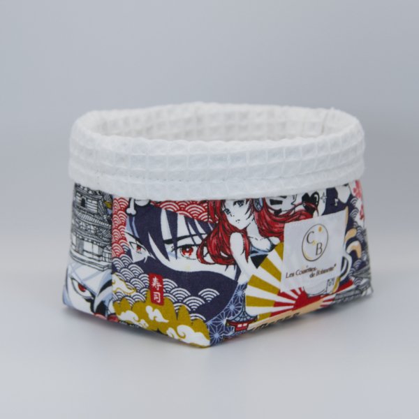 Petit panier Blanc Manga C de B Les cousettes de Bobinette