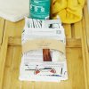 Lot de 2 serviette visage en coton et éponge bambou