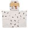 Lot de 7 lingettes démaquillantes lavables Blanc Plumes Coton et micro éponge Bambou OEKO-TEX