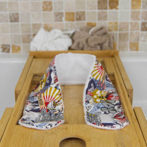 Ensemble de 7 lingettes démaquillantes, bandeau make-up et filet de lavage