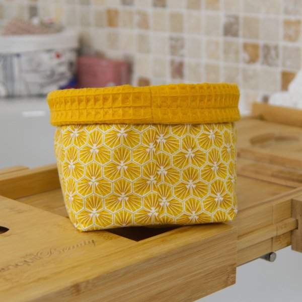 Petit panier Jaune curcuma Riad C de B Les cousettes de Bobinette