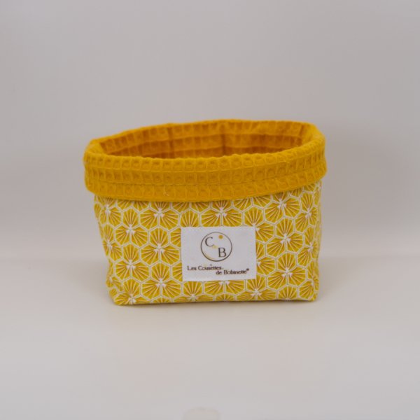 Petit panier Jaune curcuma Riad C de B Les cousettes de Bobinette