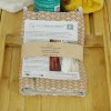 Lot de 2 serviettes visage en coton et micro-éponge bambou OEKO-TEX Blanc Manga. +/- 21 cm de côté.